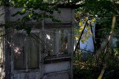 abri de jardin de maison de passage à niveau